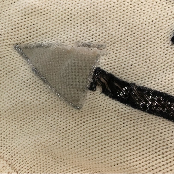 Vintage fabulous distressed pullover with black and silver appliqués - Picture 10 of 15